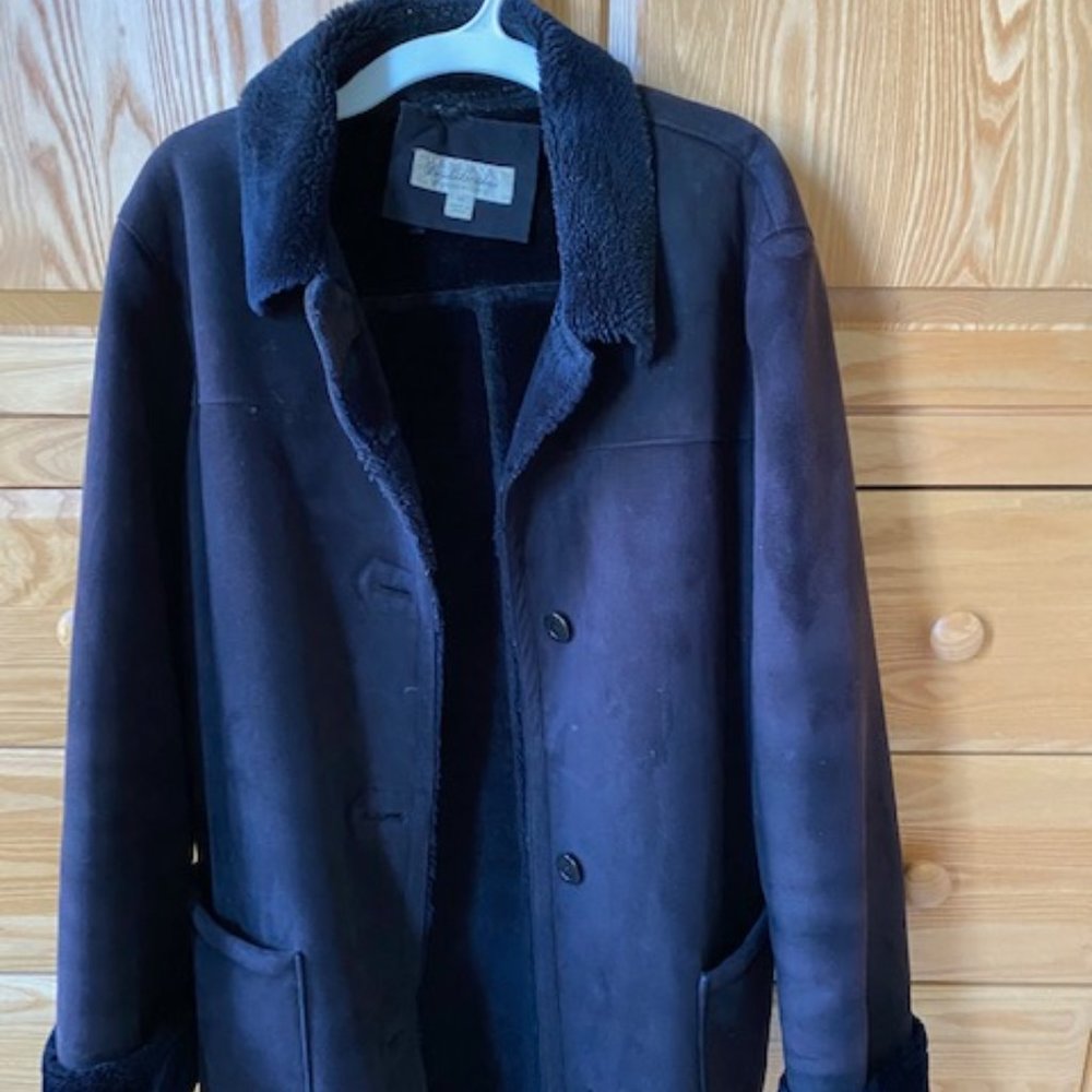 Womens Brooks Brothers Suede-like coat
